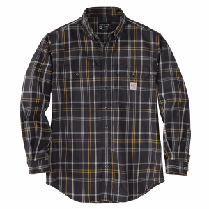 Men's  Flame Resistant Force Rugged Flex Loose Fit Midweight Twill Plaid Shirt