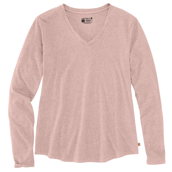 Relaxed Fit Midweight Long Sleeve V-Neck Tee