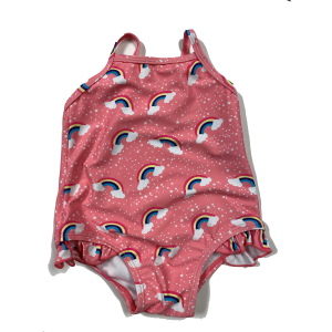 Infant Girls Pink One Piece With Rainbows