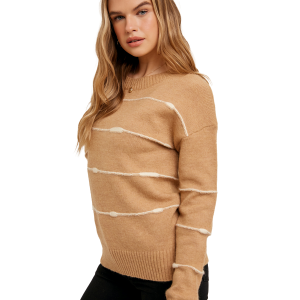 Women's  Stitched Stripe Sweater
