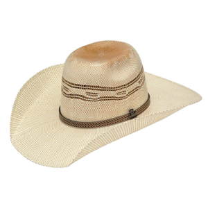 Unisex Ivory/Tan Bangora Straw Hat