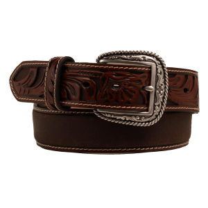 Men's  Tooled Leather Belt