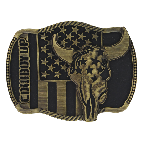 Cowboy Up Strength In Heritage Attitude Buckle