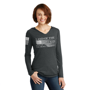 Women's  Because of the Brave Hooded Tee