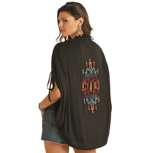 Women's  Embroidered Cocoon Cardigan