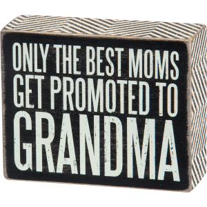 Promoted To Grandma Box Sign