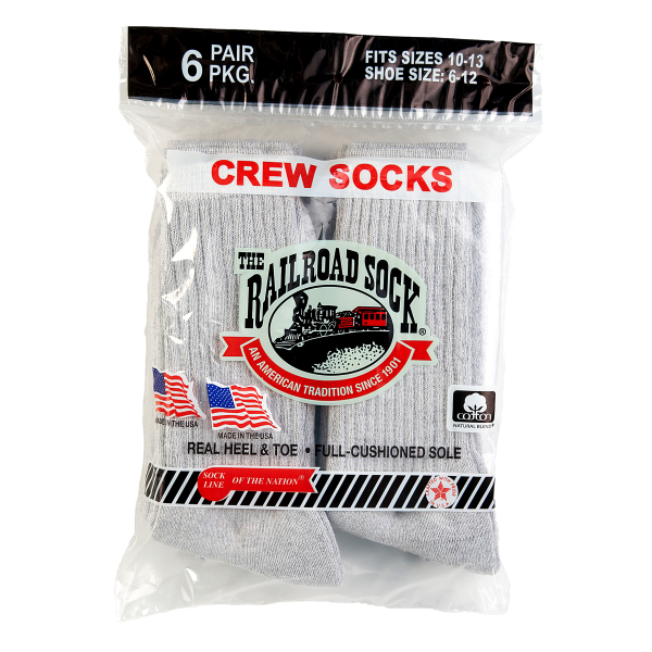 Real Heel and Toe Crew Sock