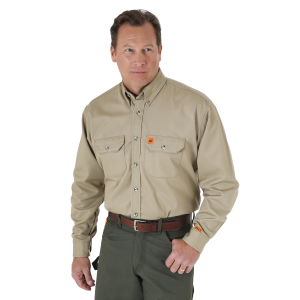 Men's  Flame Resistant Flap Pocket Long Sleeve Button Down Shirt