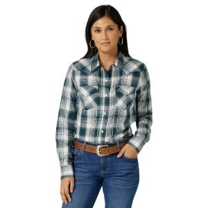 Women's  Essential Western Long Sleeve Snap Plaid Shirt