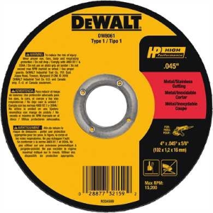 4 x 5/8" Metal Cut Off Wheel - DW8061