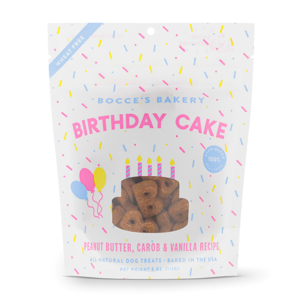 Peanut Butter, Carob and Vanilla Recipe Birthday Cake Dog Treats