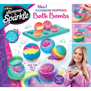 Rainbow Popping Bath Bombs