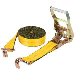 2" X 27' - 10,000 lb Self Tensioning Ratcheting Tie-Down with J-Hooks