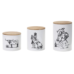 3 Piece Ranch Life Canister Set
