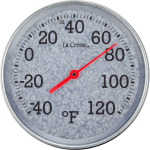 8" Galvanized Metal Thermometer