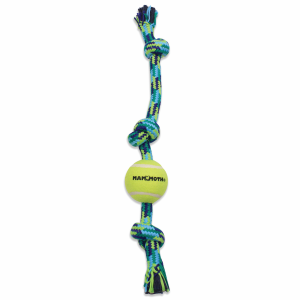 Flossy Chews Extra 3 Knot Tugs with Tennis Ball Toy