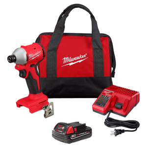 M18 18-Volt Lithium-Ion Compact Brushless Cordless 1/4 in. Impact Driver Kit - 3650-21P