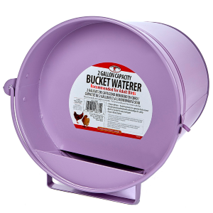 2 Gallon Painted Galvanized Bucket Waterer for Poultry