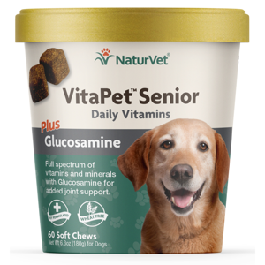 VitaPet Senior Daily Vitamins Soft Chews Plus Glucosamine for Senior Dogs