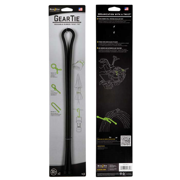32" Gear Tie® Reusable Rubber Twist Tie - 2 Pack
