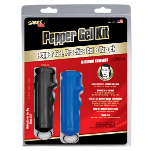 Pepper Gel Kit with Keychain Pepper Gel, Practice Gel, Target, and Training Video