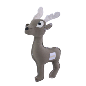 Canvas Deer Dog Toy with Squeaker